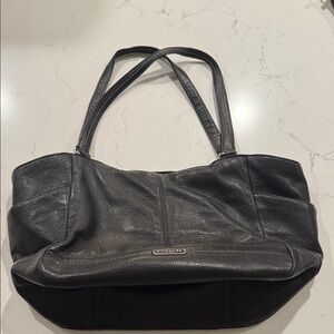 Coach Black Leather Shoulder Bag